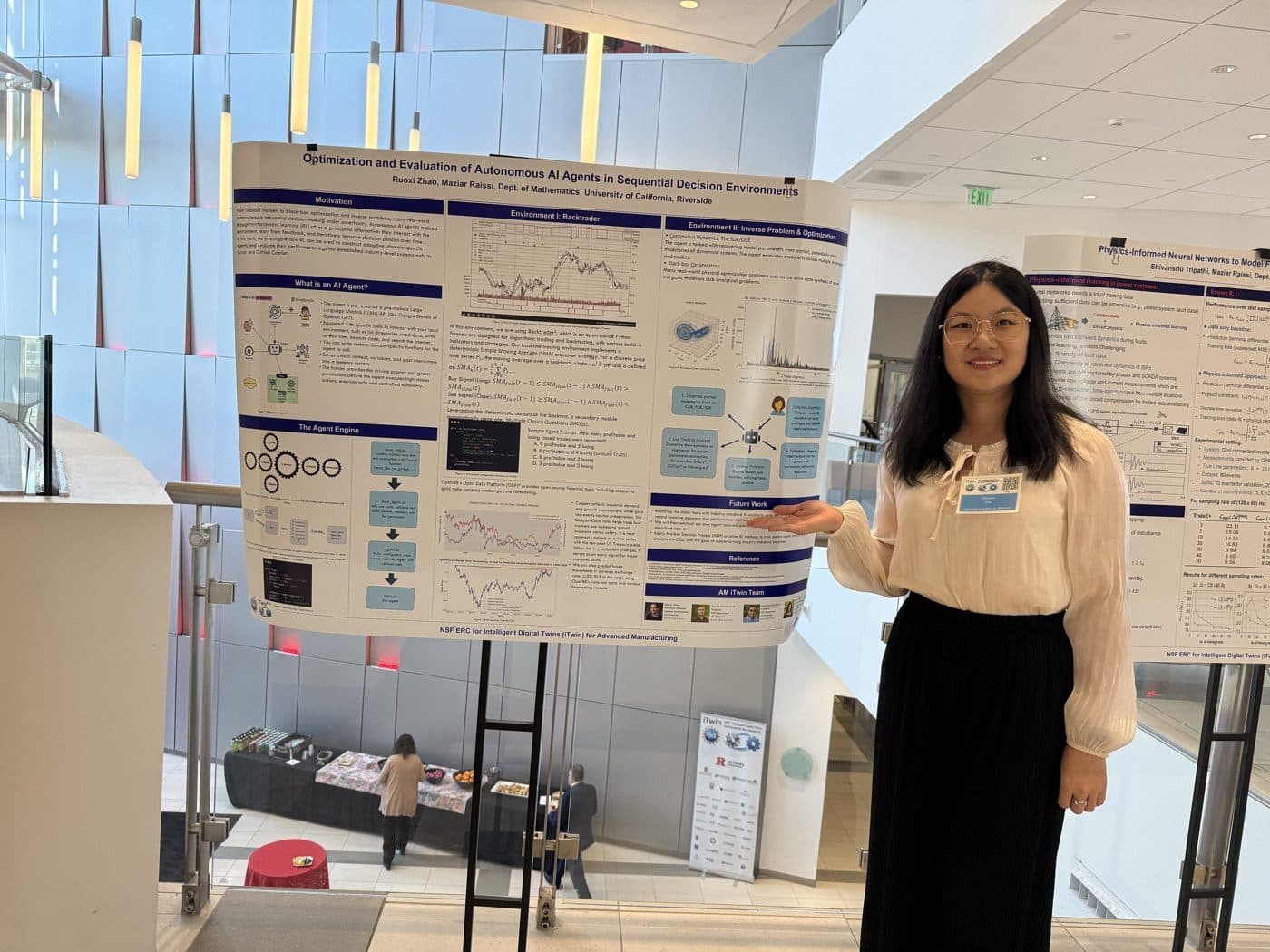 Ruoxi Zhao presenting her research poster